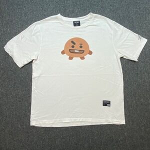 BT21 Shooky Graphic T Shirt XL Mens White Crewneck Line Friends BTS K-Pop Tee